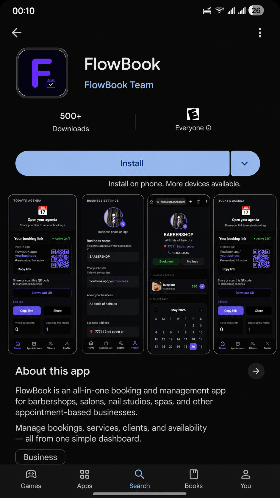 FlowBook app on Google Play